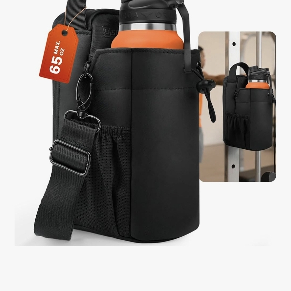 magnetic gym Bag with Orange Accent